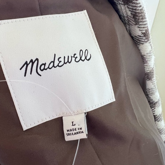 Oversized Madewell Larsen Blazer in Brown Buffalo Check Plaid. Large. SOLD OUT - Picture 10 of 12
